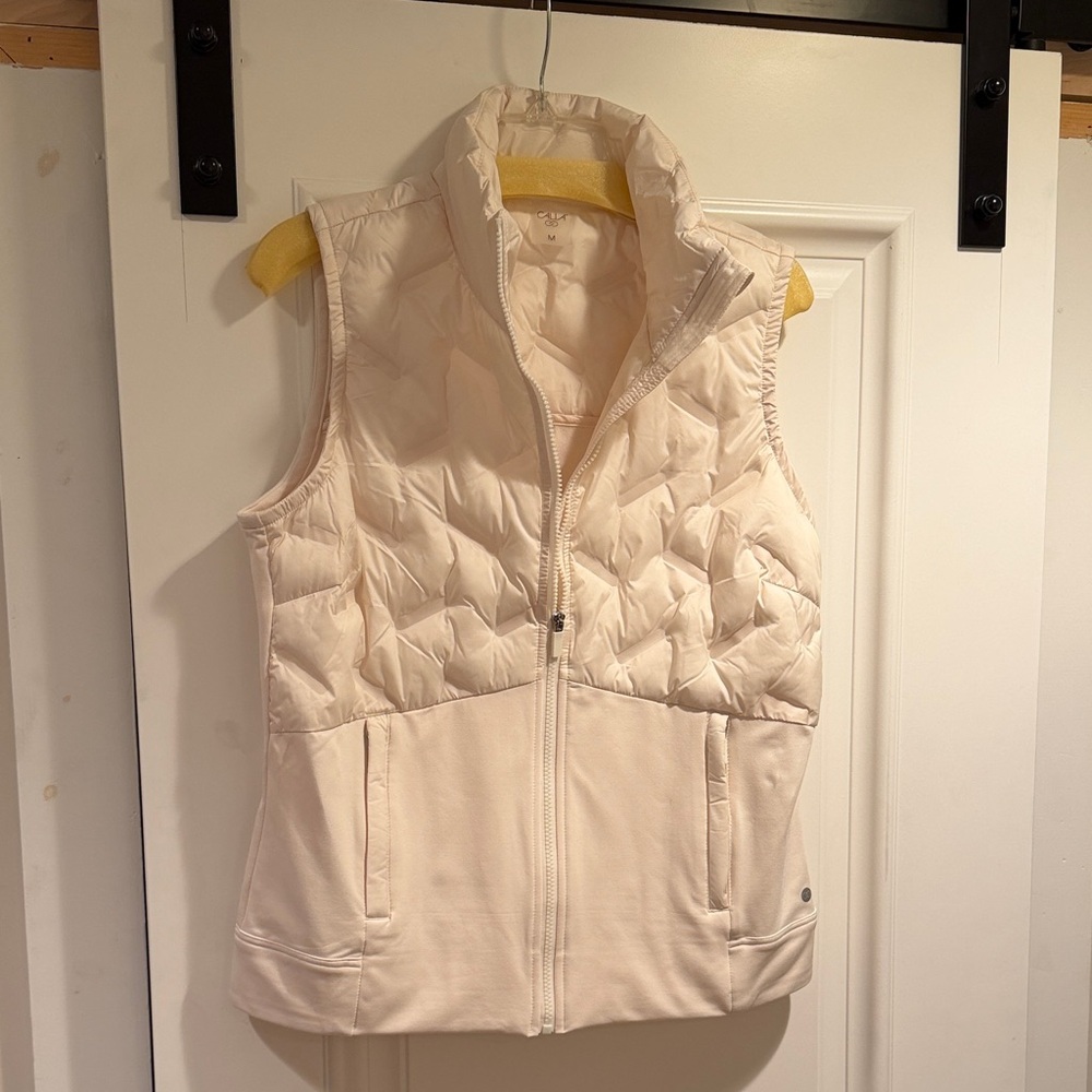 Calia Off-White Quilted Vest